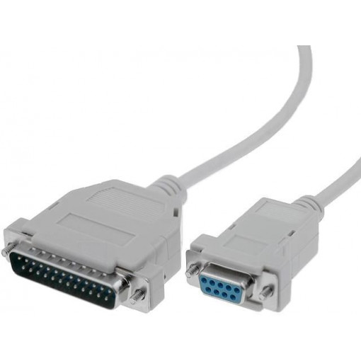 CABLE-120; Cable; D-Sub 25pin plug,D-Sub 9pin socket; Len: 1.8m; snapped-in; BQ CABLE