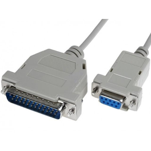 CABLE-121; Cable; D-Sub 25pin plug,D-Sub 9pin socket; Len: 3m; snapped-in; BQ CABLE