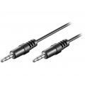 51658; Cable; Jack 3.5mm 3pin plug,both sides; 1.5m; black; Øcable: 4mm; Goobay
