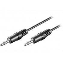 51658; Cable; Jack 3.5mm 3pin plug,both sides; 1.5m; black; Øcable: 4mm; Goobay
