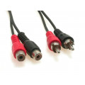 50025; Cable; RCA socket x2,RCA plug x2; 1.5m; Plating: nickel plated; Goobay