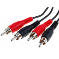 50028; Cable; RCA plug x2,both sides; 1.5m; Plating: nickel plated; Goobay