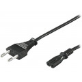 51322; Cable; CEE 7/16 (C) plug,IEC C7 female; 1.8m; Sockets: 1; black; Goobay