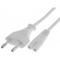 93988; Cable; CEE 7/16 (C) plug,IEC C7 female; 5m; Sockets: 1; white; PVC; Goobay 93988; Cable; CEE 7/16 (C) plug,IEC C7 female; 5m; Sockets: 1; white; PVC; Goobay