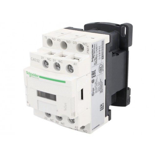 CAD32B7; Contactor: 5-pole; NC x2 + NO x3; 24VAC; 10A; DIN,on panel; CAD; SCHNEIDER ELECTRIC