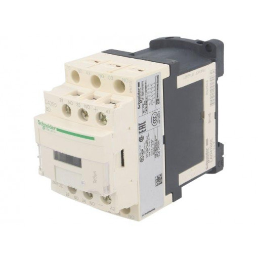 CAD50BD; Contactor: 5-pole; NO x5; 24VDC; 10A; DIN,on panel; CAD; -40÷70°C; SCHNEIDER ELECTRIC
