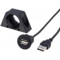93351; Extender; USB A socket; 2m; USB 2.0; Goobay