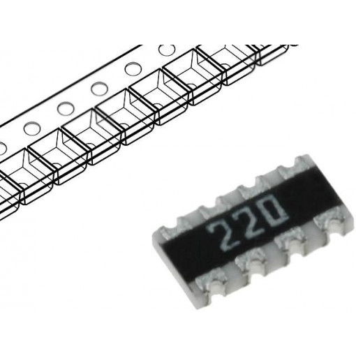CAT16-220J4LF; Resistor network: Y; 22Ω; SMD; 1206; No.of resistors: 4; ±5%; BOURNS
