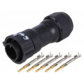 CB-05BFMA-QL8MP0; Connector: circular; male; plug; crimped; PIN: 5; 18AWG÷16AWG; IP68; AMPHENOL CB-05BFMA-QL8MP0; Connector: circular; male; plug; crimped; PIN: 5; 18AWG÷16AWG; IP68; AMPHENOL