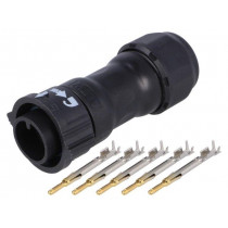 CB-05BFMA-QL8MP0; Connector: circular; male; plug; crimped; PIN: 5; 18AWG÷16AWG; IP68; AMPHENOL CB-05BFMA-QL8MP0; Connector: circular; male; plug; crimped; PIN: 5; 18AWG÷16AWG; IP68; AMPHENOL