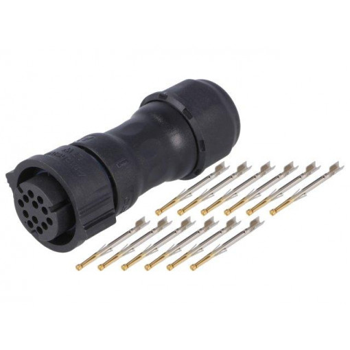 CD-12BFFA-QL8MP0; Connector: circular; female; plug; crimped; PIN: 12; 22AWG÷20AWG; AMPHENOL CD-12BFFA-QL8MP0; Connector: circular; female; plug; crimped; PIN: 12; 22AWG÷20AWG; AMPHENOL