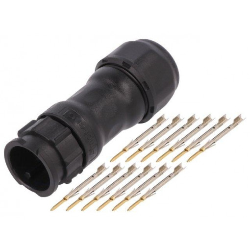 CD-12BMMA-QL8MP0; Connector: circular; male; plug; crimped; PIN: 12; 22AWG÷20AWG; IP68; AMPHENOL CD-12BMMA-QL8MP0; Connector: circular; male; plug; crimped; PIN: 12; 22AWG÷20AWG; IP68; AMPHENOL