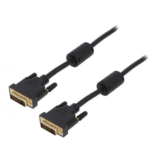 CD0002; Cable; dual link; DVI-D (24+1) plug,both sides; 3m; LOGILINK