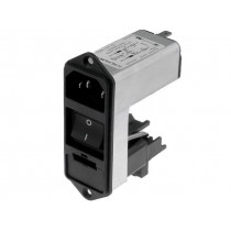 CD44.1101.151; Connector: AC supply; socket; male; 6A; 250VAC; IEC 60320; -25÷85°C; SCHURTER