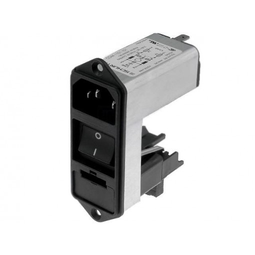 CD44.1101.151; Connector: AC supply; socket; male; 6A; 250VAC; IEC 60320; -25÷85°C; SCHURTER