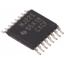CD74HC221PW; IC: digital; monostable,multivibrator,resettable; Channels: 2; TEXAS INSTRUMENTS