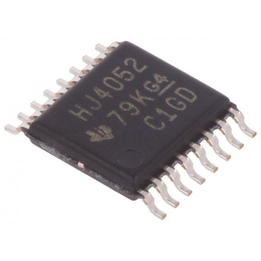 CD74HC4052PW; IC: digital; demultiplexer/multiplexer; SMD; TSSOP16; Series: HC; TEXAS INSTRUMENTS
