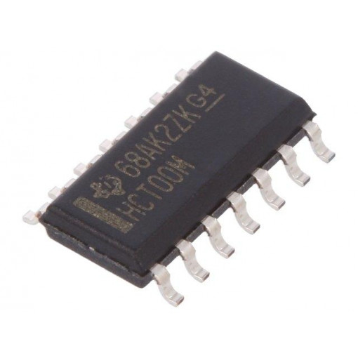 CD74HCT00M; IC: digital; NAND; Channels: 4; IN: 2; SMD; SO14; Series: HCT; 2÷6VDC; TEXAS INSTRUMENTS