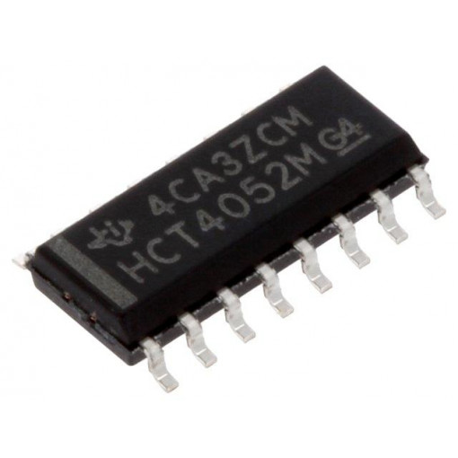CD74HCT4052M; IC: digital; demultiplexer/multiplexer; Channels: 2; SMD; SO16; TEXAS INSTRUMENTS