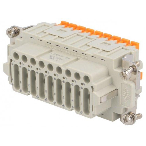 CDSHF 27; Connector: HDC; female; CDSH; PIN: 27; 27+PE; size 77.27; 10A; 400V; ILME CDSHF 27; Connector: HDC; female; CDSH; PIN: 27; 27+PE; size 77.27; 10A; 400V; ILME