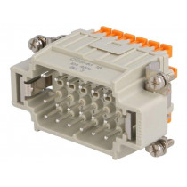 CDSHM 18; Connector: HDC; male; CDSH; PIN: 18; 18+PE; size 57.27; 10A; 400V; ILME CDSHM 18; Connector: HDC; male; CDSH; PIN: 18; 18+PE; size 57.27; 10A; 400V; ILME