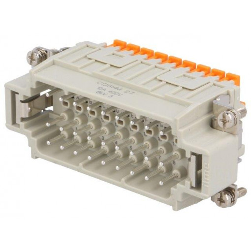 CDSHM 27; Connector: HDC; male; CDSH; PIN: 27; 27+PE; size 77.27; 10A; 400V; ILME CDSHM 27; Connector: HDC; male; CDSH; PIN: 27; 27+PE; size 77.27; 10A; 400V; ILME