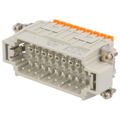 CDSHM 27 N; Connector: HDC; male; CDSH; PIN: 27; 27+PE; size 77.27; 10A; 400V; ILME CDSHM 27 N; Connector: HDC; male; CDSH; PIN: 27; 27+PE; size 77.27; 10A; 400V; ILME