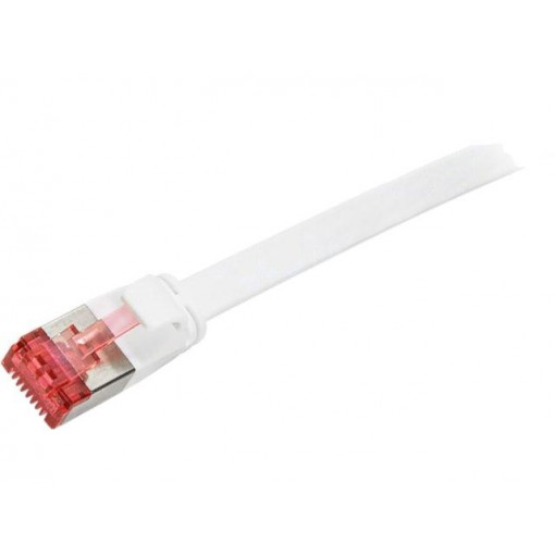 CF2021S; Patch cord; U/FTP; 6; stranded; CCS; PVC; white; 0.5m; flat cable; LOGILINK