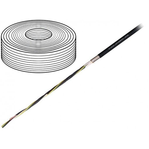 CF35.UL.15.04; Wire: motor; chainflex® CF35.UL; 4G1,5mm2; TPE; black; stranded; Cu; igus