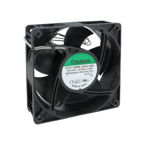 CF4113MBL-000U-AB9; Fan: EC; axial; 230VAC; 120x120x38mm; 153.08m3/h; 40.2dBA; 3000rpm; SUNON CF4113MBL-000U-AB9; Fan: EC; axial; 230VAC; 120x120x38mm; 153.08m3/h; 40.2dBA; 3000rpm; SUNON
