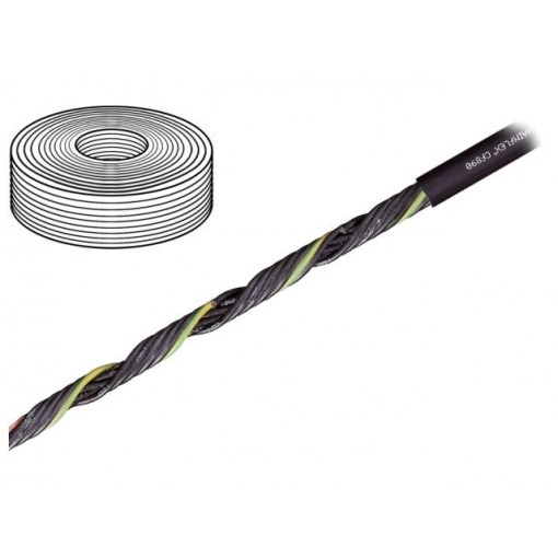 CF890.05.04; Wire: control cable; chainflex® CF890; 4G0,5mm2; PUR; black; Cu; igus