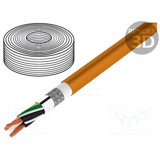 CF896.40.04; Wire: motor; chainflex® CF896; 4G4mm2; PUR; orange; stranded; Cu; igus