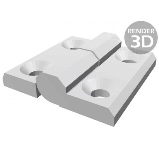 CFMY.60 SH-8-D; Hinge; Width: 60mm; technopolymer (PA); H: 60mm; right; Ø: 8mm; ELESA+GANTER