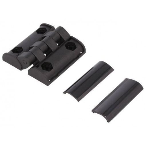 CFT.49 EH-5-C9; Hinge; Width: 48mm; technopolymer (PA); black; H: 49.5mm; -20÷80°C; ELESA+GANTER