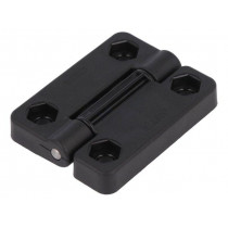 CFV.65 EH-6; Hinge; Width: 49.5mm; technopolymer (PA); black; H: 65mm; ELESA+GANTER
