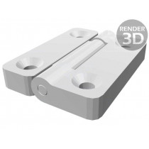 CFV.65 SH-6; Hinge; Width: 49.5mm; technopolymer (PA); black; H: 65mm; ELESA+GANTER