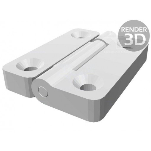 CFV.65 SH-6; Hinge; Width: 49.5mm; technopolymer (PA); black; H: 65mm; ELESA+GANTER