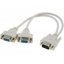 CG021-0.2.WH-PB; Cable; D-Sub 15pin HD plug,D-Sub 15pin HD socket x2; white; VCOM CG021-0.2.WH-PB; Cable; D-Sub 15pin HD plug,D-Sub 15pin HD socket x2; white; VCOM