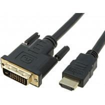 CG481G-030-PB; Cable; DVI-D (24+1) plug,HDMI plug; 3m; black; VCOM