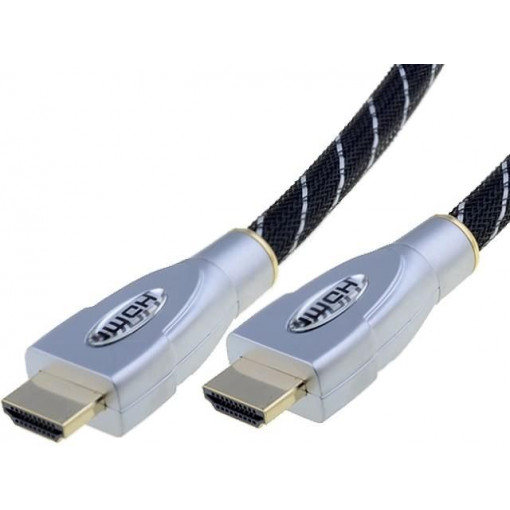 ; Cable; HDMI 1.4; HDMI plug,both sides; 1.8m; black; VCOM