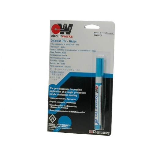 CW3300G; Pen; protective coating; 4.9ml; green; CHEMTRONICS CW3300G; Pen; protective coating; 4.9ml; green; CHEMTRONICS