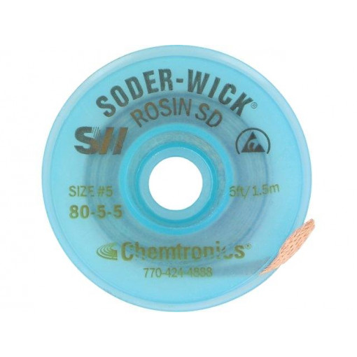 SW80-5-5; Tape: desoldering; W: 3.7mm; L: 1.5m; CHEMTRONICS SW80-5-5; Tape: desoldering; W: 3.7mm; L: 1.5m; CHEMTRONICS