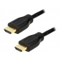 CH0005; Cable; HDMI 1.4; HDMI plug,both sides; 500mm; black; LOGILINK