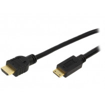 CH0023; Cable; HDMI 1.4; HDMI mini plug,HDMI plug; 2m; black; LOGILINK