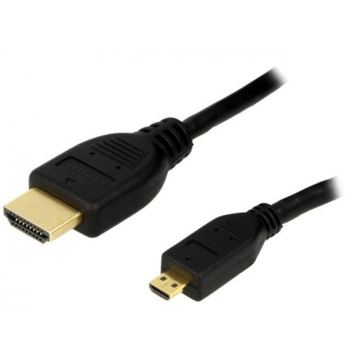 CH0031; Cable; HDMI 1.4; HDMI micro plug,HDMI plug; 1.5m; black; LOGILINK