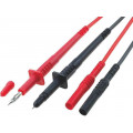 ; Set of test leads; Inom: 10A; Len: 1.35m; red and black; CLIFF