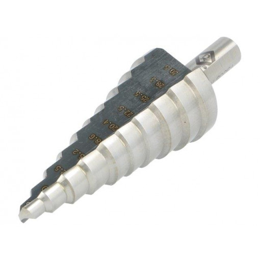 T3008; Drill bit; for thin tinware; Ø: 6÷30.5mm; HSS; Steps: 10; C.K