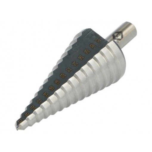 T3011; Drill bit; for thin tinware; Ø: 6÷32mm; HSS; Steps: 14; C.K