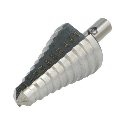T3012; Drill bit; for thin tinware; Ø: 12.5÷32.5mm; HSS; Steps: 11; C.K
