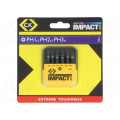 T4512; Kit: screwdriver bits; Pcs: 6; Phillips; 50mm; Size: PH1,PH2,PH3; C.K